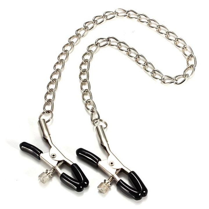 BDSM kiegészítő készlet, Night Fantasy, mellbimbócsipesz, nyomás állítás, 33cm