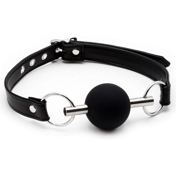 Каишка за уста с топче Night Fantas, Медицински силикон, 4.5 см, 9 см, Универсален размер