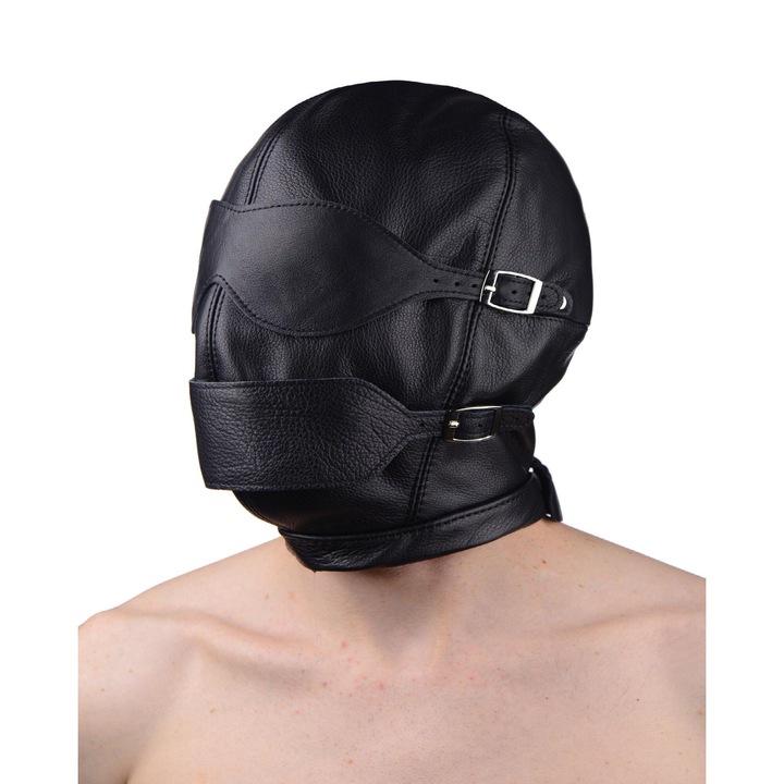 BDSM маска с гега, Night Fantasy, регулируема, екологична, комплект