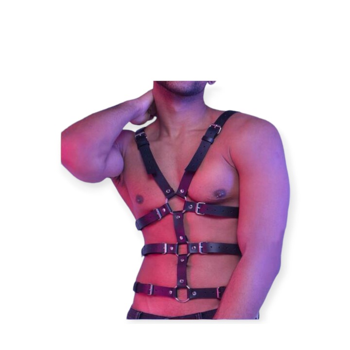 Hám, Night Fantasy, ökológiai bőr, fekete, univerzális méret