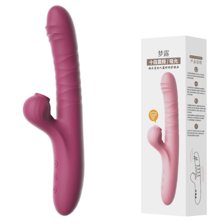 G-pont vibrátor, Night Fantasy, orvosi szilikon, 10 vibrációs mód, lila, 24 cm