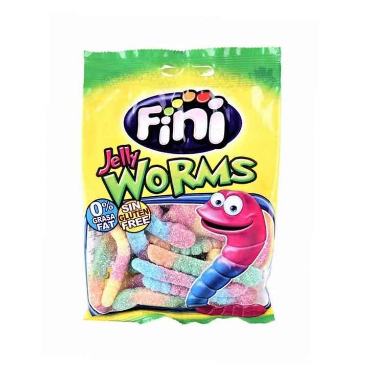 Jeleuri, Fini, Sour worms, 90g
