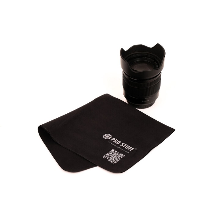 Servetel de curatare din microfibra Pro Stuff, 30x30 cm, antistatic, negru