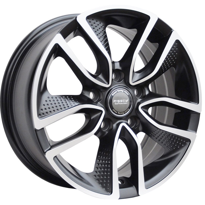 Set 4 jante aliaj PDW, 5087, 16x6.5 inch, 5x112, ET45, MBM - machined black matt