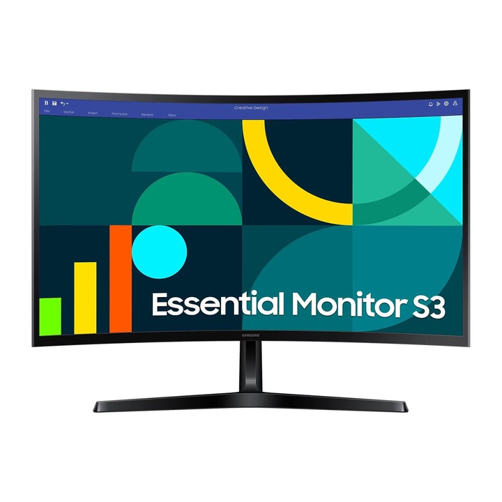 Samsung 27"-es hajlított LED-monitor, Full HD 1920x1080, 100Hz, fekete