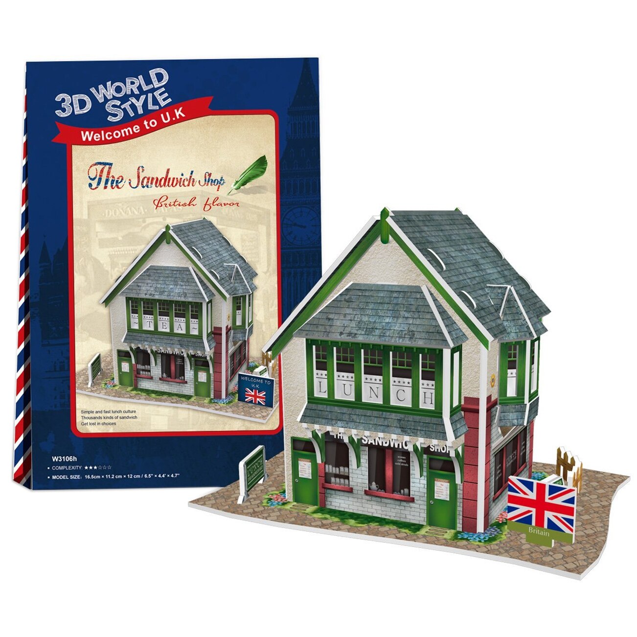 Puzzle 3D Cubicfun Magazin Sandwich, 36 piese