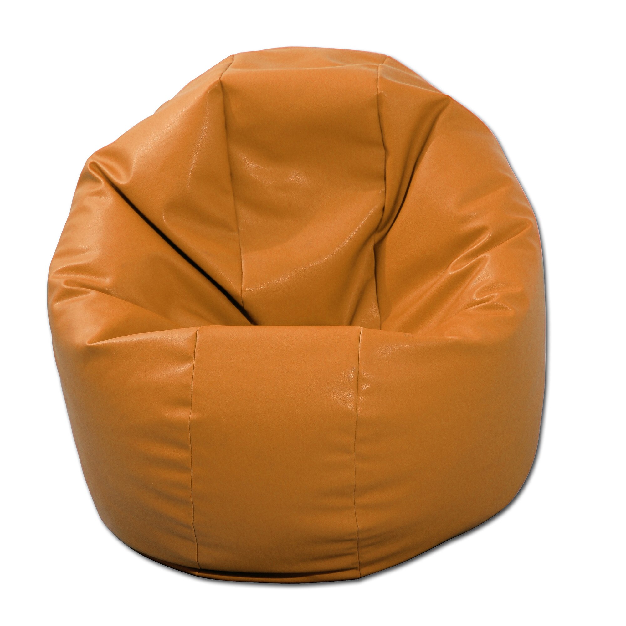 Fotoliu pentru Copii (2-14 ani) Relaxo - Caramel (piele eco) umplut cu perle polistiren (beanbag marca Pufrelax) Fabricat in Romania
