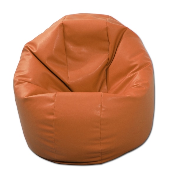 Fotoliu (Mic) Relaxo - Orange (piele eco) umplut cu perle polistiren (beanbag marca Pufrelax) Fabricat in Romania