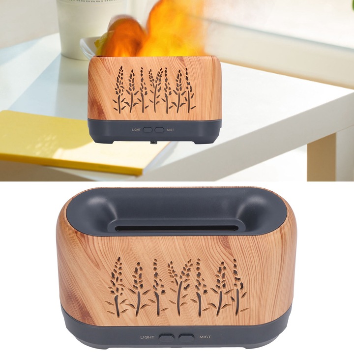Jormftte 200ml párásító, aroma diffúzor, fa kivitel, alacsony zajszint