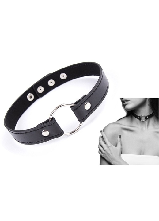 Choker dama Night Fantasy, 2cm latime, 40,5cm lungime, ecologic, negru