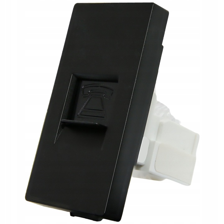 Модул Телефонен 4 PIN MIUUN, 1/2 модул, черен, IP20