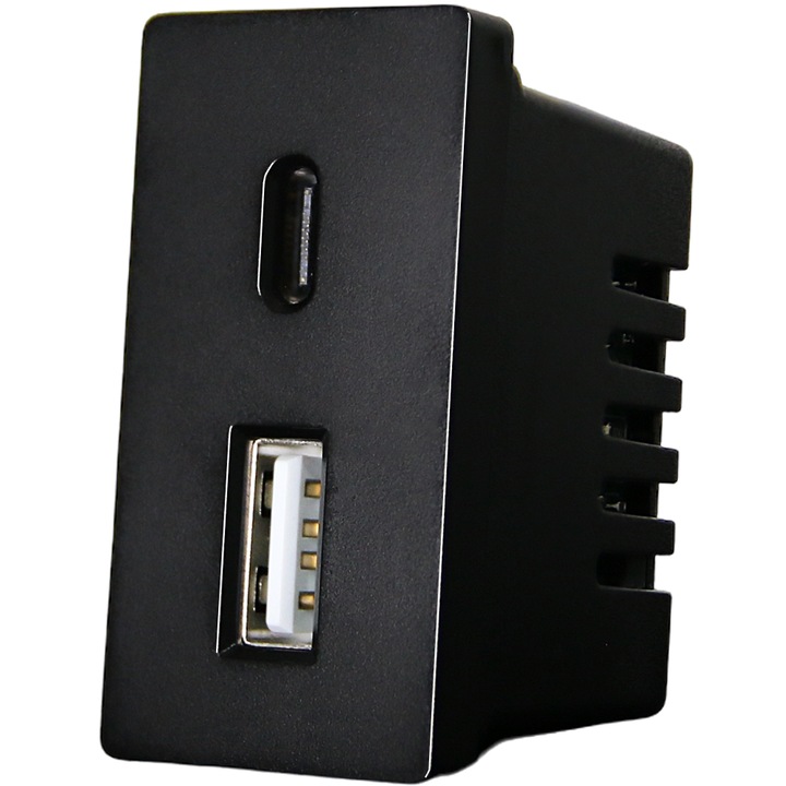Букса за заряден модул 2x USB A+C 20 WAT за рамката