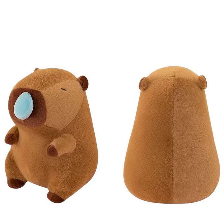 Jucarie de plus capibara, interactiva, VICTINY® maro 25 cm