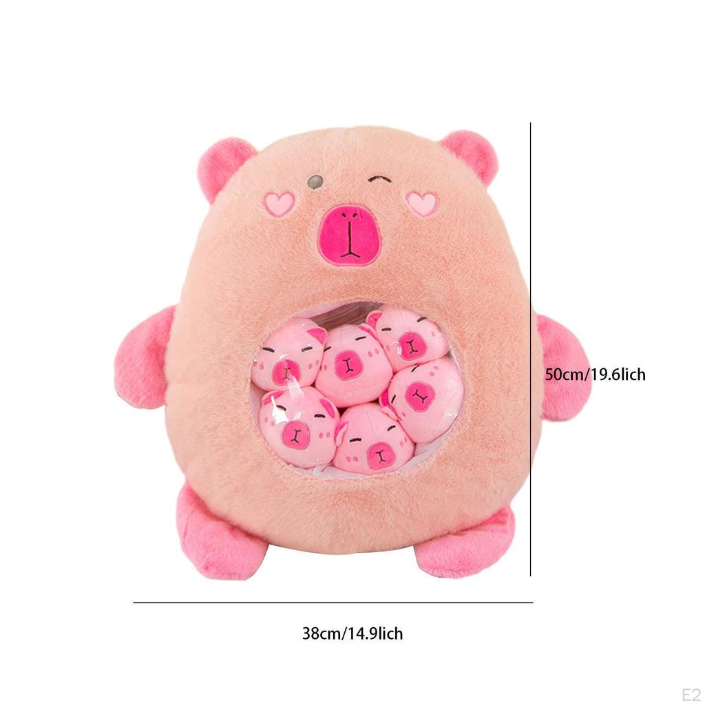 Jucarie plus Capybara si sase capybara mingii VICTINY® roz 50 / 38