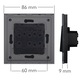 Цена Двойно USB зарядно устройство тип A+A 3.1A решетка за рамка MIUUN
