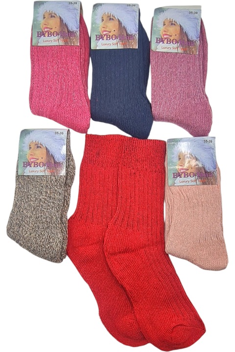 Sosete dama lana Premium, model uni, Multicolor, One Size