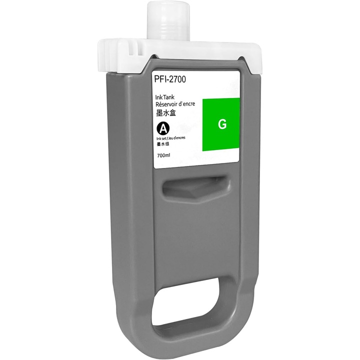Tintapatron PFI2700 zöld 700 ml, 20000 oldal Kompatibilis Canon imagePROGRAF GP-2000 Canon imagePROGRAF GP-4000 Canon IPF GP-2000 Canon IPF GP-4000