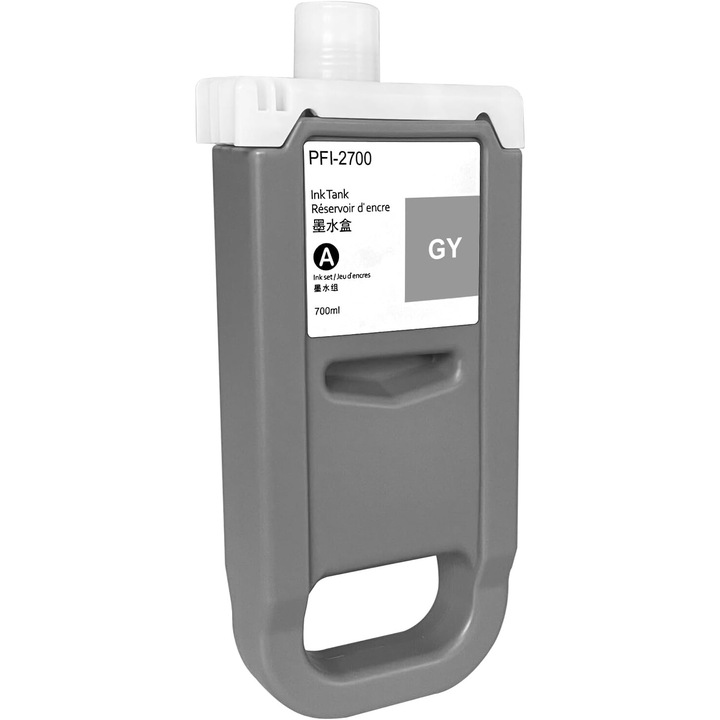 Tintapatron PFI2700 szürke 700 ml, 20000 oldal Kompatibilis Canon imagePROGRAF GP-2000 Canon imagePROGRAF GP-4000 Canon IPF GP-2000 Canon IPF GP-4000