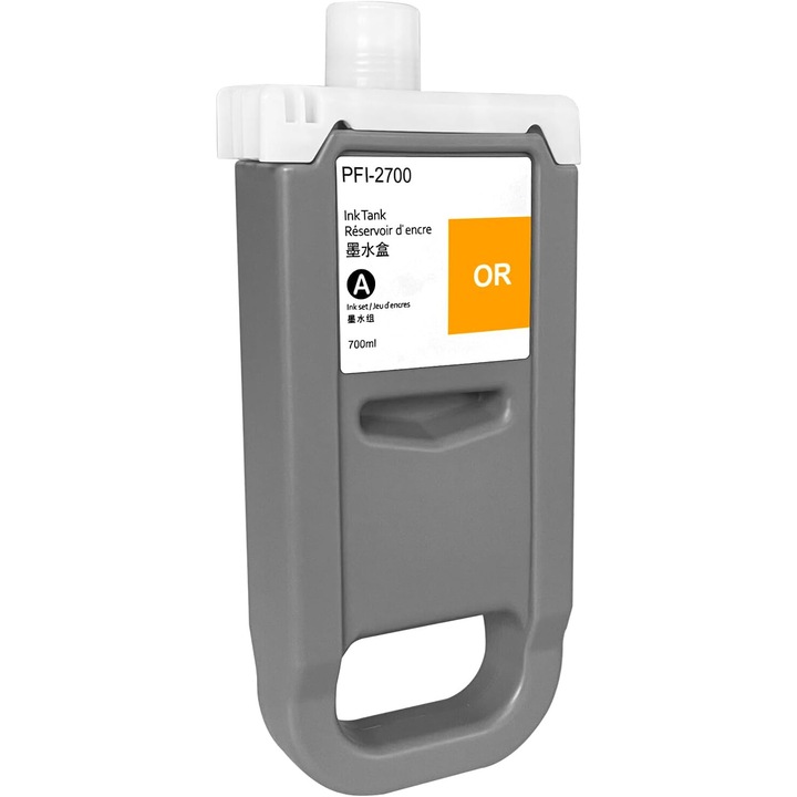 Tintapatron PFI2700 Narancs 700 ml, 20000 oldal Kompatibilis Canon imagePROGRAF GP-2000 Canon imagePROGRAF GP-4000 Canon IPF GP-2000 Canon IPF GP-4000