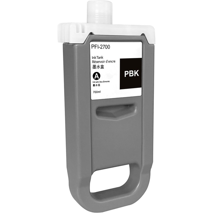 Tintapatron, PFI2700 PHOTO BLACK 700 ml, 20000 oldal Kompatibilis Canon imagePROGRAF GP-2000 Canon imagePROGRAF GP-4000 Canon IPF GP-2000 Canon IPF GP-4000