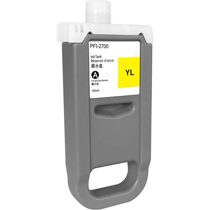 Tintapatron PFI2700 sárga 700 ml, 20000 oldal Kompatibilis Canon imagePROGRAF GP-2000 Canon imagePROGRAF GP-4000 Canon IPF GP-2000 Canon IPF GP-4000