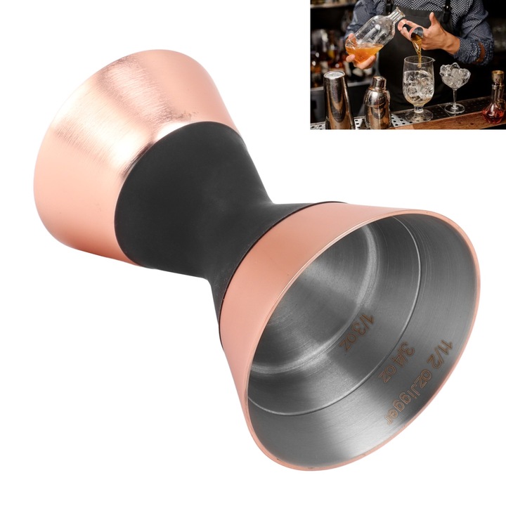 Jigger koktél Jormftte rozsdamentes acélból, 304, 97g, bor mérésére