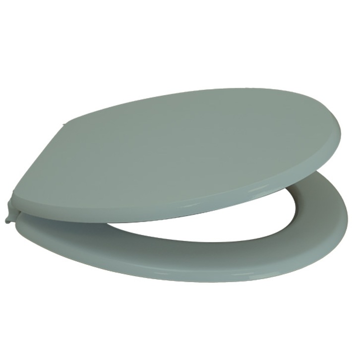 Capac wc din lemn MDF, Frandis, inchidere standard, 38x44 cm, balamale polipropilena, verde maslin, 191620