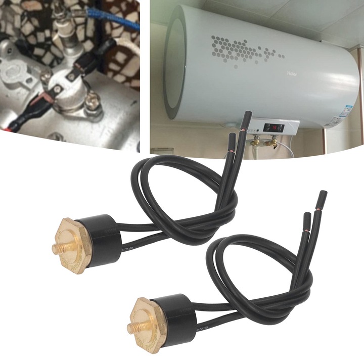 Jormftte termosztát kapcsoló, 2 db-os készlet, M4, 250V, vízálló, 75°C