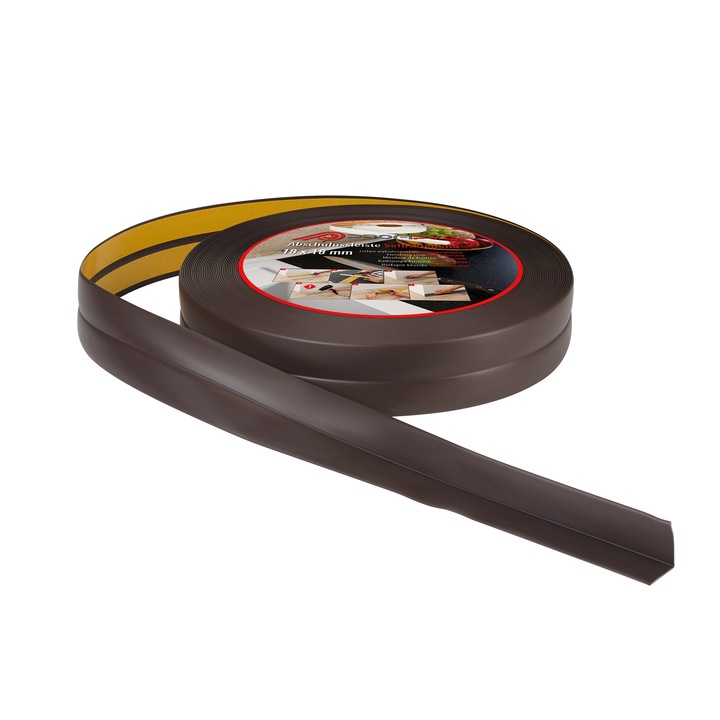 Самозалепваща PVC лента за кухня и баня, 18x18 мм, 15 м, Тъмен цвят