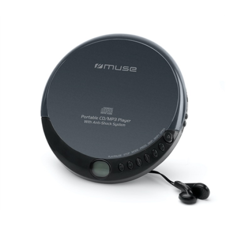 Hordozható CD/MP3 lejátszó Muse M-900 DM, ütésálló, fekete