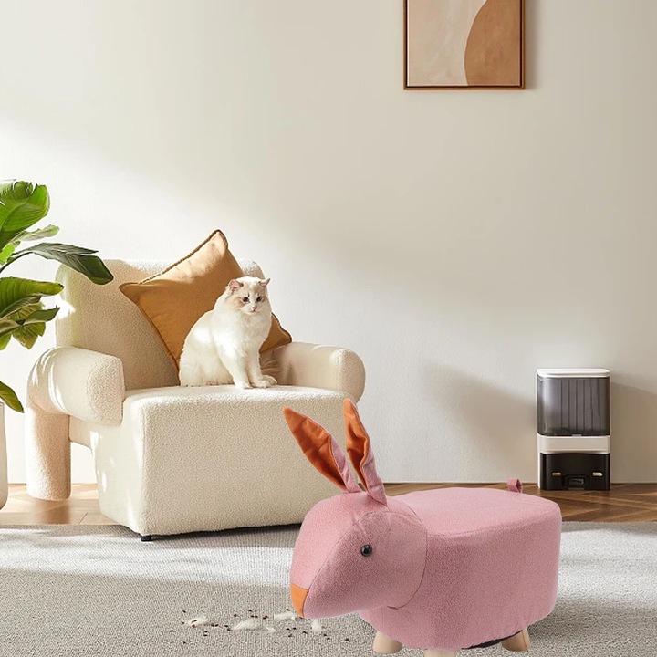 Kis malac alakú zsámoly, Jormftte, fa, 30 x 25 x 24 cm, rózsaszín