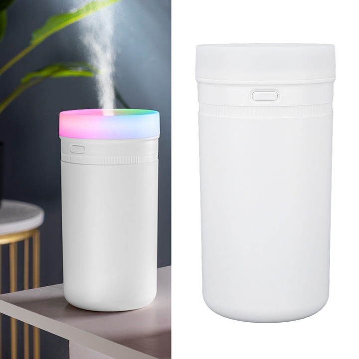 Jormftte autó párásító, nagy kapacitású, hordozható, csendes kialakítás, 0,5-1L, USB, többszínű