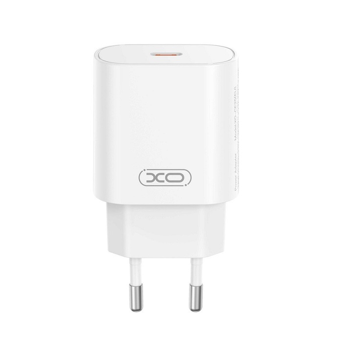 Incarcator retea XO Super Charger Iesire Usb-C, Putere 25W, Alb CE25