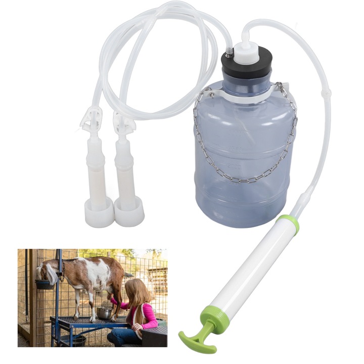 Kézi fejőgép 3000 ml Erőfeszítést megtakarító működés Hordozható fejőkészlet Erős és tartós PEC otthoni kézi fejéshez 3L kecskéhez