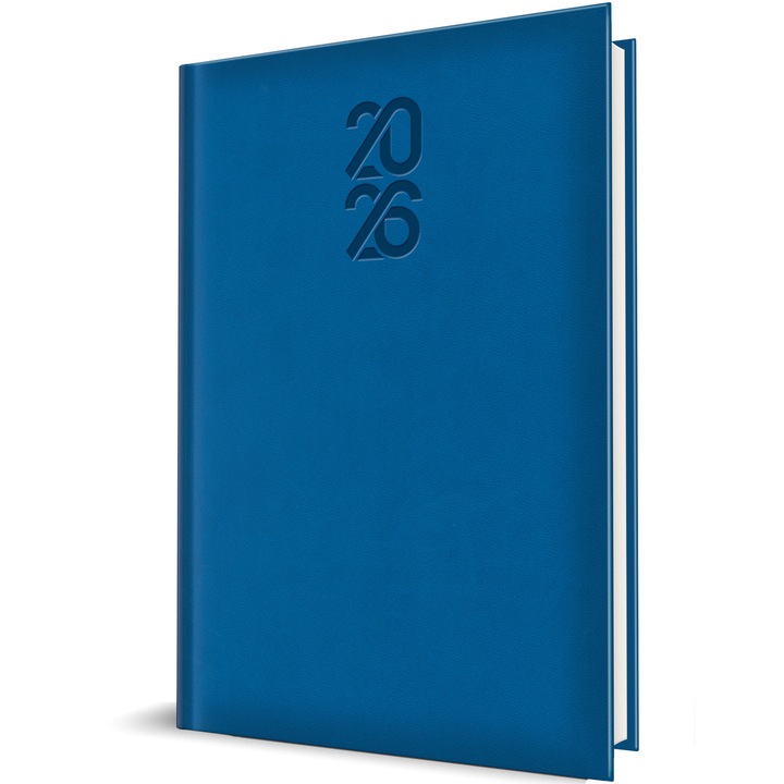 Agenda Herlitz, Datata Tucson Ro A5, 352 Pagini, Coperta Buretata, Culoare Albastru 2025