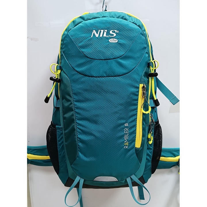 Rucsac de drumetie Rambler 40L, Nils Camp, albastru, 54x32x18cm