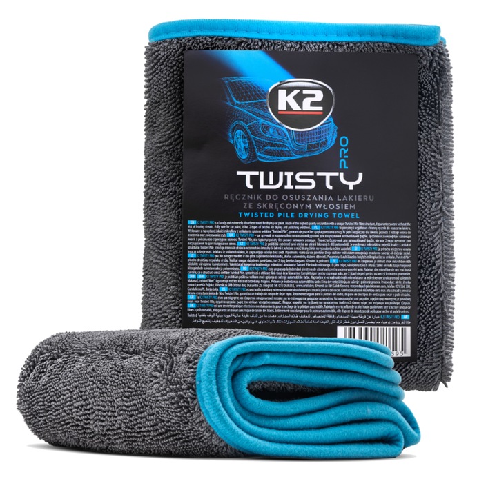 Prosop auto K2 TWISTY PRO pentru uscare caroserie 40x60 cm