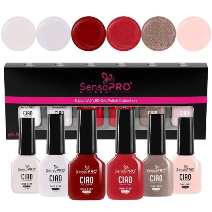Set 6 Oje Semipermanente CIAO One Step SensoPRO Milano, Duo Paradise