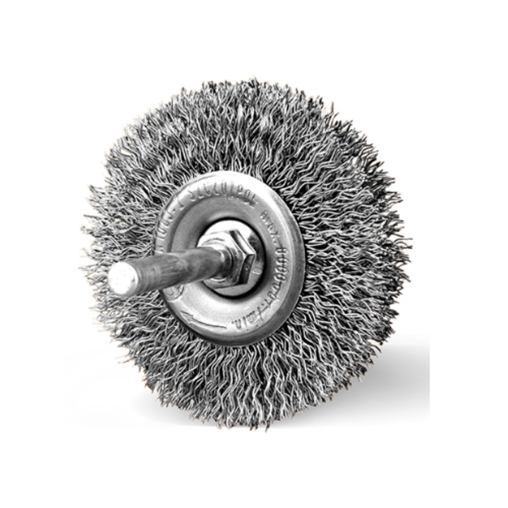 Perie disc cu tija, Szczotpol, 60 mm, 6 mm, 8000 rpm