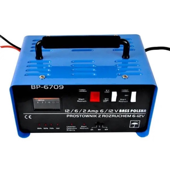Autós egyenirányító indítással, Bass Polska, 6V-12V, 75A, 6709