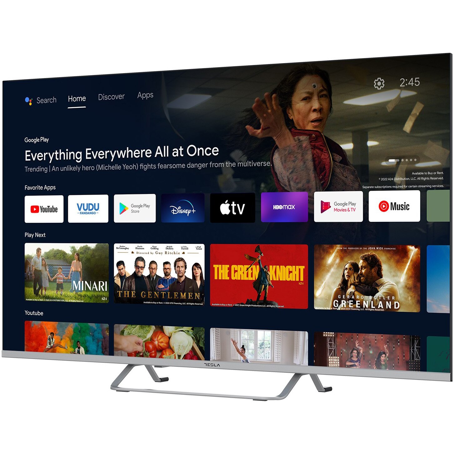 Televizor Tesla LED 55E635SUS, 139 cm, Smart Android, 4K Ultra HD, Clasa E