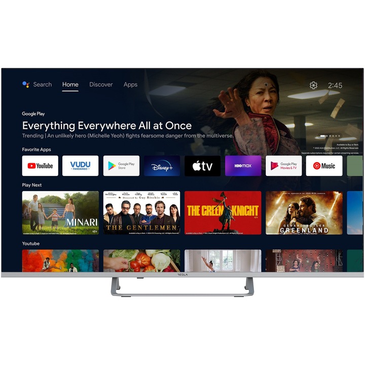 Телевизор Tesla LED 50E635SUS, 50" (127 см), Smart Android, 4K Ultra HD, Клас E