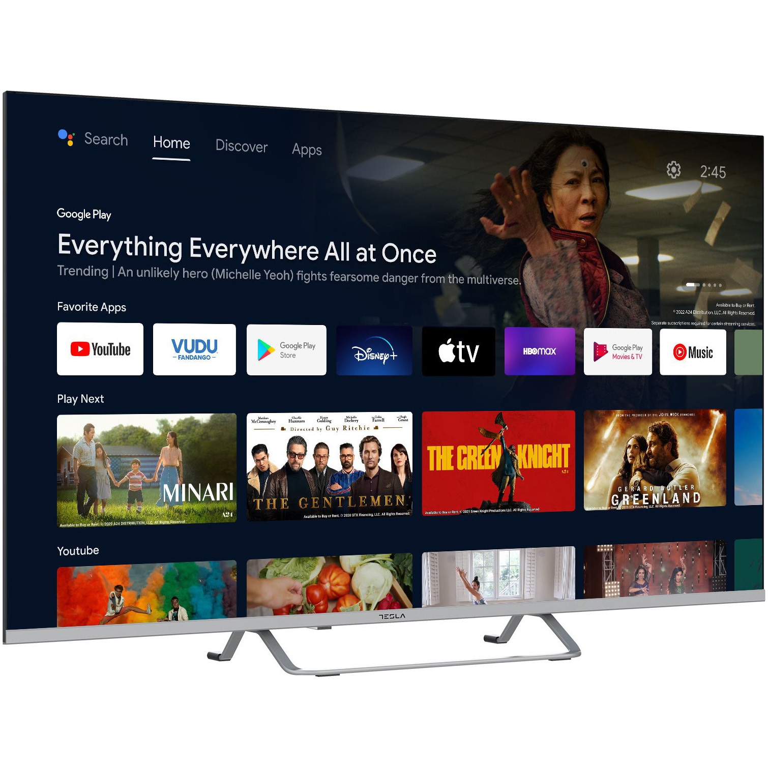 Televizor Tesla LED 55E635SUS, 139 cm, Smart Android, 4K Ultra HD, Clasa E