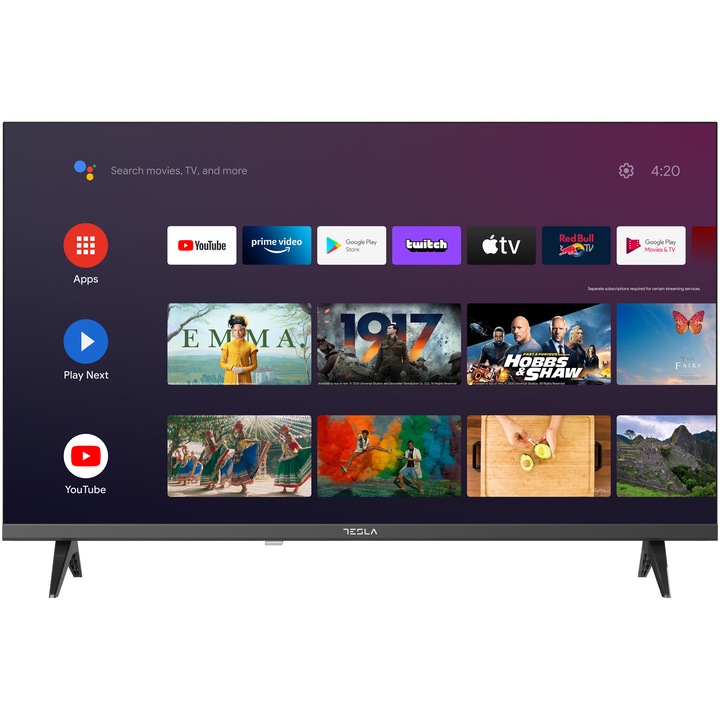 Телевизор Tesla LED 65E635SUS, 65" (165 см), Smart Android, 4K Ultra HD, Клас F