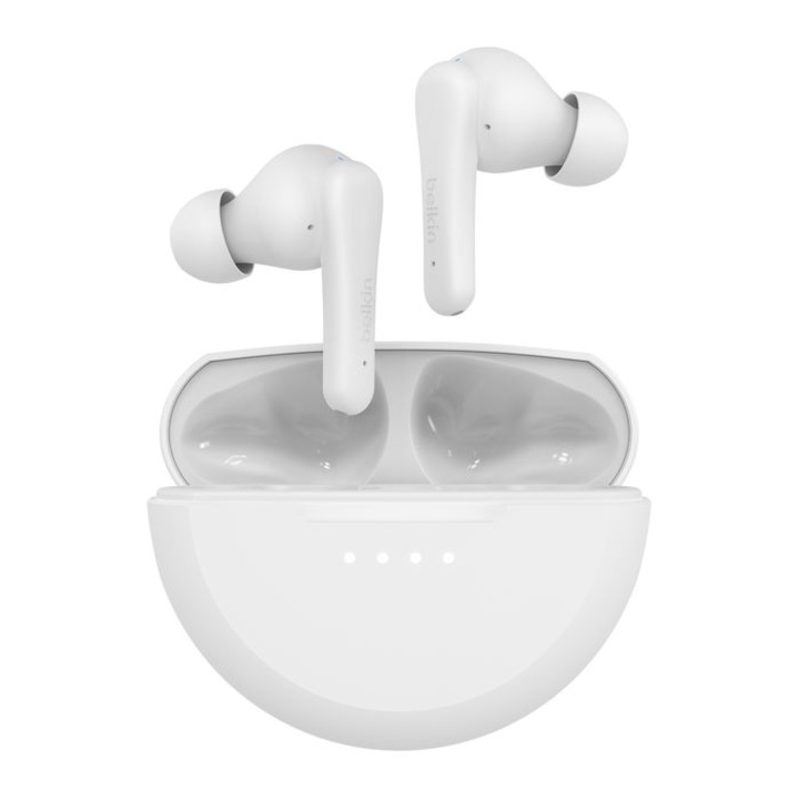 Belkin SoundForm Rhythm vezeték nélküli fülhallgató, Bluetooth, Mikrofon, Fehér