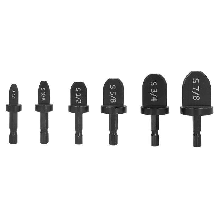 Set 6 burghie pentru extinderea tuburilor, Enforose, otel de rulment, dimensiuni variate, culoare neagra
