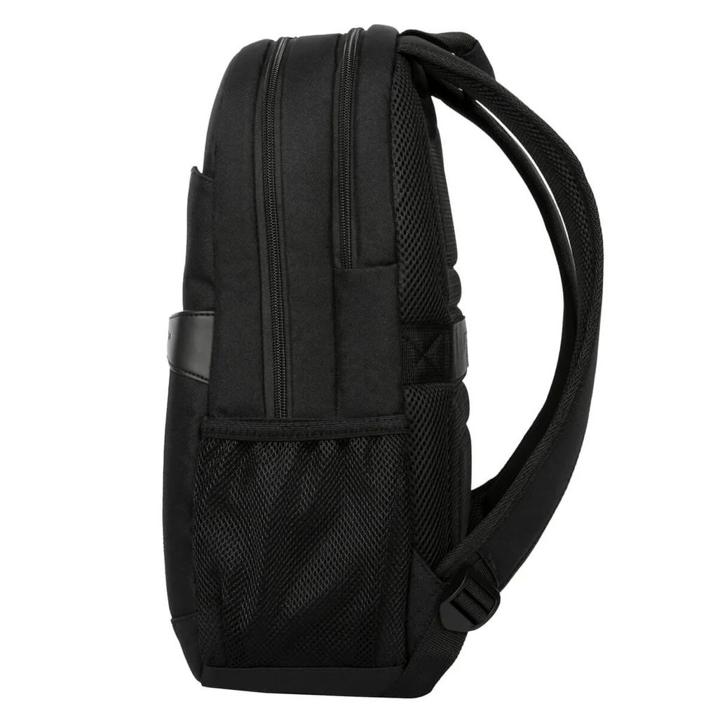 Rucsac pentru laptop, Targus, TSB962GL, negru, capacitate pentru laptopuri de pana la 40, 6 cm, material reciclabil, doua compartimente principale, design unisex