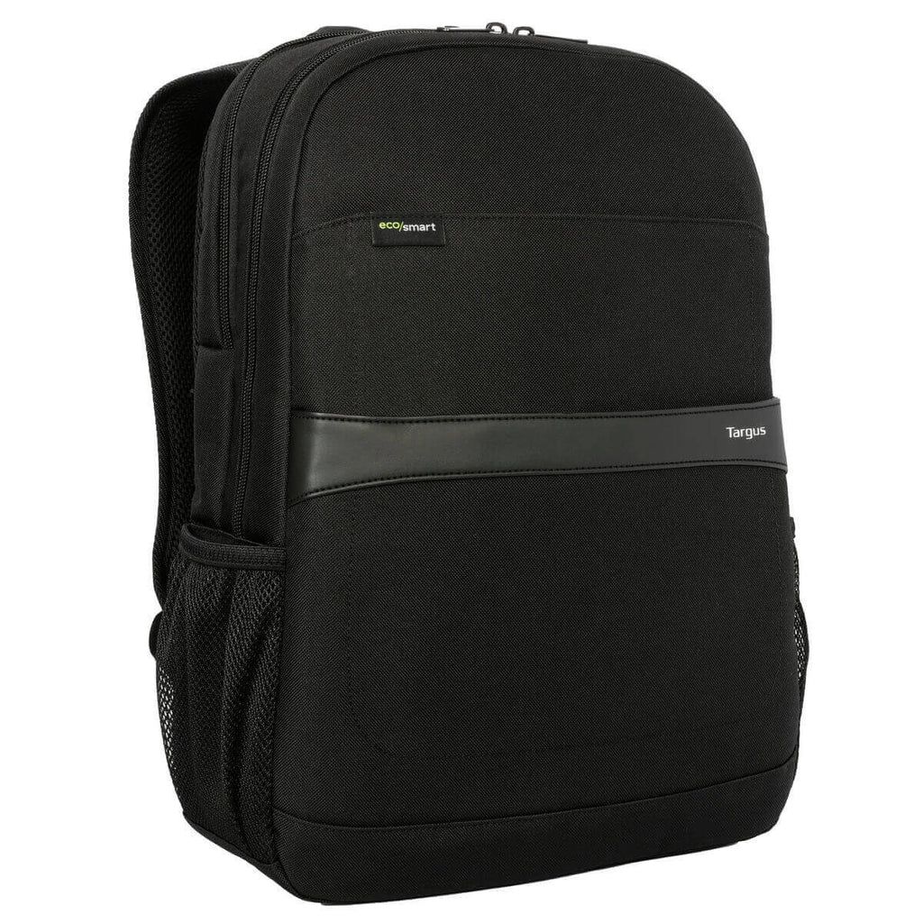 Rucsac pentru laptop, Targus, TSB962GL, negru, capacitate pentru laptopuri de pana la 40, 6 cm, material reciclabil, doua compartimente principale, design unisex