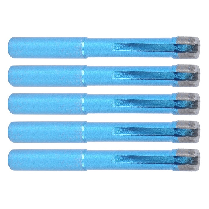 Set 5 burghie diamantate Enforose 8mm, albastru, 72x8mm