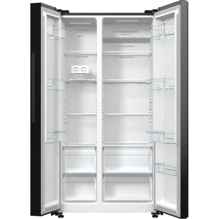 Frigider Side by Side Gorenje NRR9185DABXL, negru, NoFrost Plus, LED, 179 cm